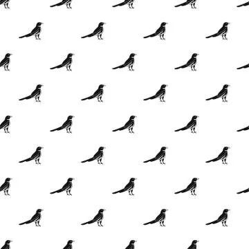 Native magpie pattern seamless Illustrazione stock