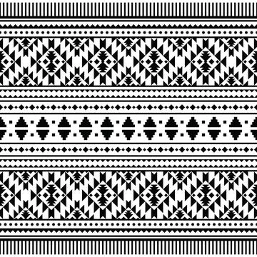 Native pattern design in geometric abstract style of tribal Aztec and Navajo. Illustrazione stock