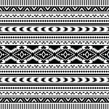 Native pattern design in tribal Navajo Aztec style. Seamless ethnic pattern. Stock Illustration