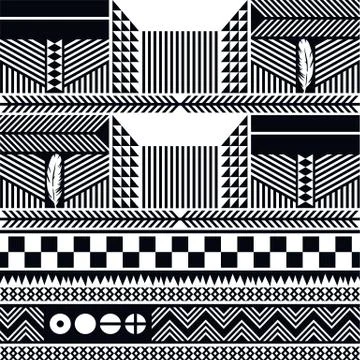Native pattern tribe culture Stock Illustration