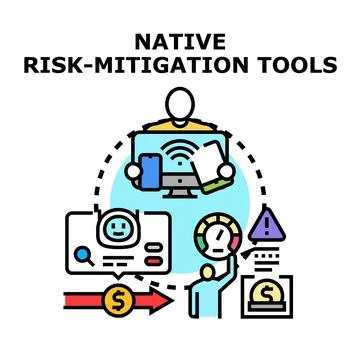 Native risk mitigation tools managing business financial security 스톡 일러스트