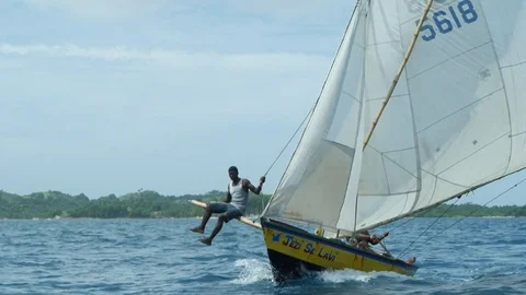 Native Sailboat 03 Stock Footage 85238266