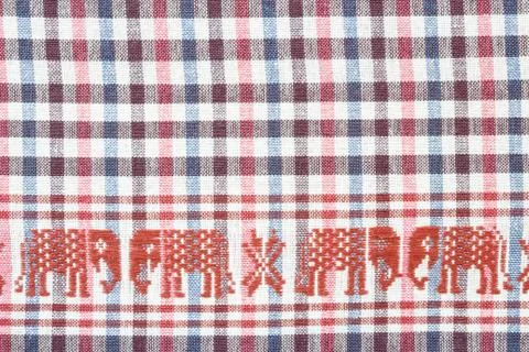 Native sarong with elephant pattern 스톡 사진