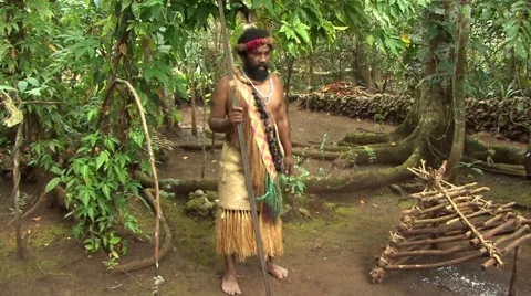 Native south pacific man Video stock 58165376