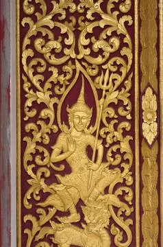 Native thai style on church Stock Photos