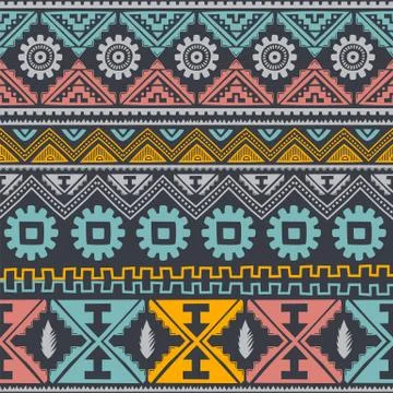 Native tribe pattern background wallpaper Stock Illustration