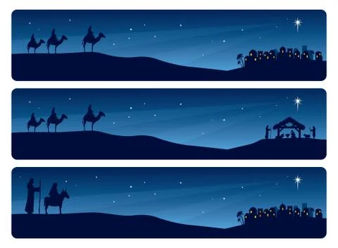 Nativity banner Stock Illustration