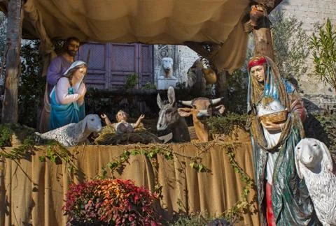 Nativity in narni Stock Photos