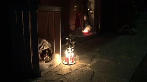 Nativity scene at Christmas Vídeo Stock 144367027