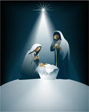 Nativity scene Stock Illustration