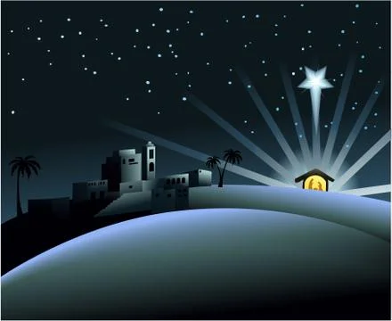 Nativity scene Stock Illustration