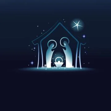 Nativity scene Stock Illustration