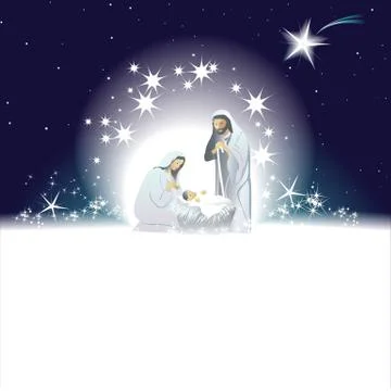 Nativity scene Stock Illustration