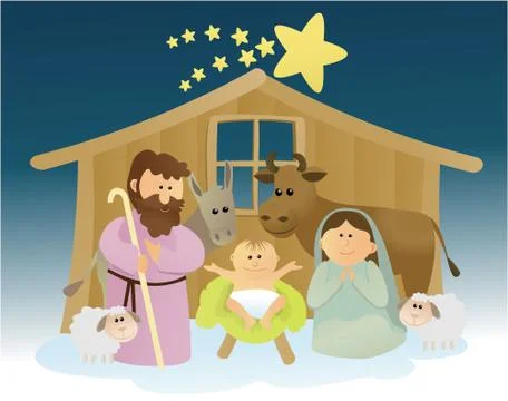 Nativity scene Stock Illustration
