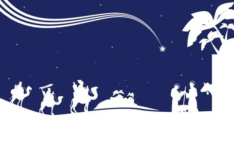 Nativity scene Stock Illustration