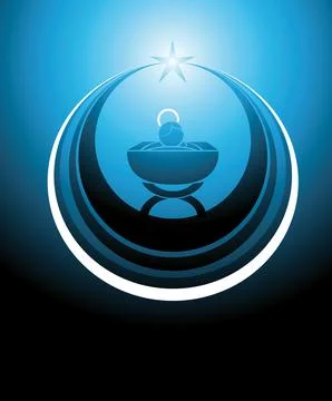 Nativity scene Stock Illustration