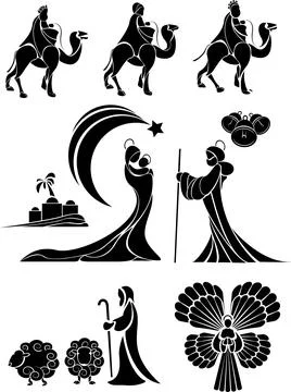 Nativity scene Stock Illustration