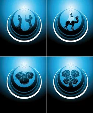 Nativity scene Stock Illustration