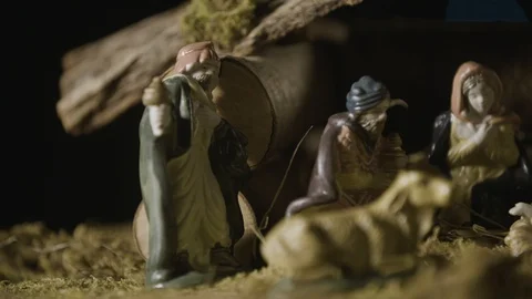 Nativity set Stockbeeldmateriaal 98636735