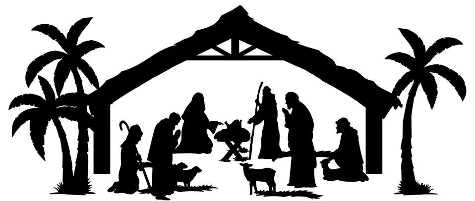 Nativity Silhouette Stock Illustration