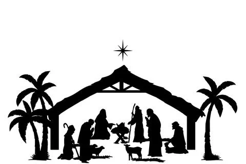 Nativity Silhouette Stock Illustration