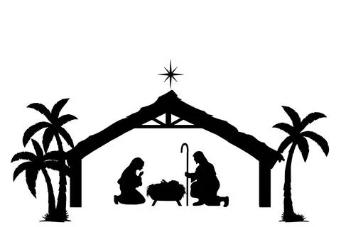 Nativity Silhouette Stock Illustration
