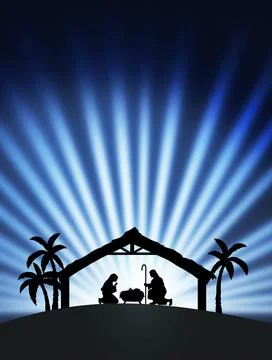 Nativity Silhouette Stock Illustration