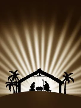 Nativity Silhouette Stock Illustration