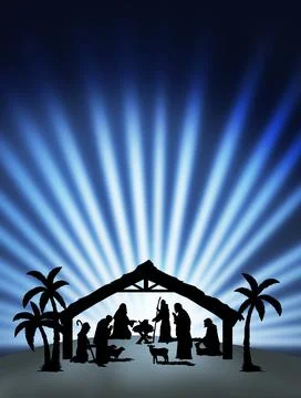 Nativity Silhouette Stock Illustration