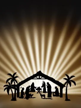 Nativity Silhouette Stock Illustration