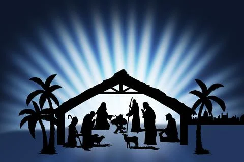 Nativity Silhouette Stock Illustration