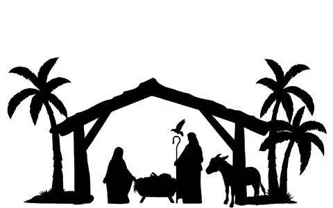 Nativity Silhouette Stock Illustration