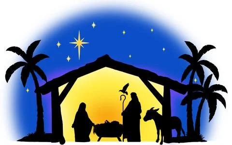 Nativity Silhouette Stock Illustration