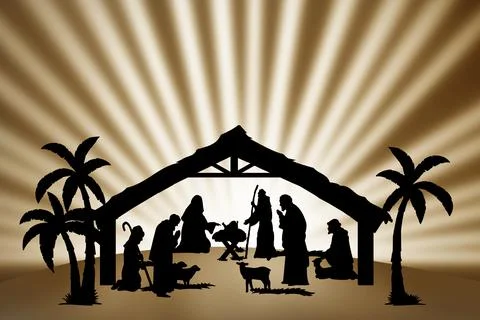 Nativity Silhouette Stock Illustration