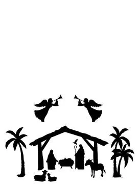 Nativity Silhouette Stock Illustration