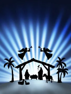 Nativity Silhouette Stock Illustration