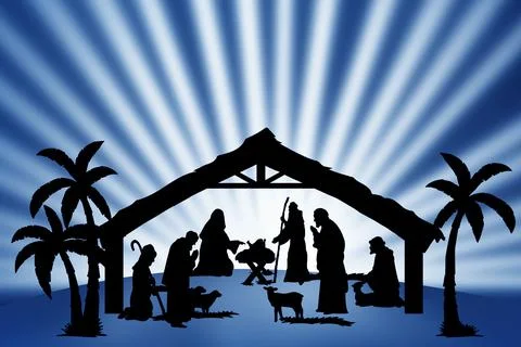 Nativity Silhouette Stock Illustration