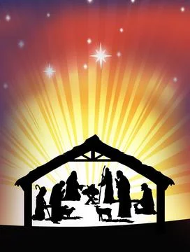 Nativity Silhouette Stock Illustration