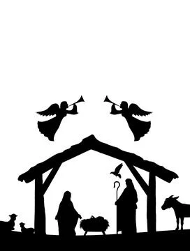 Nativity Silhouette Stock Illustration