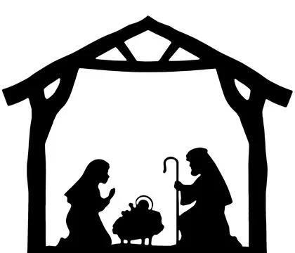 Nativity Silhouette Stock Illustration