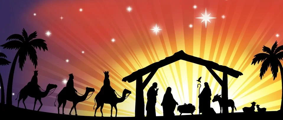 Nativity Silhouette Stock Illustration