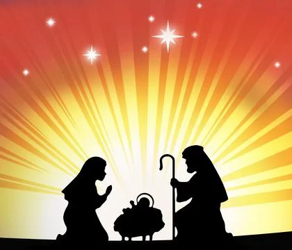 Nativity Silhouette Stock Illustration