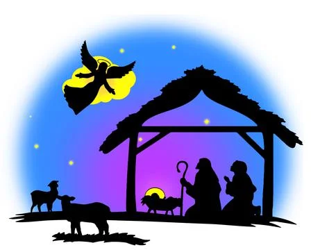 Nativity Silhouette Stock Illustration