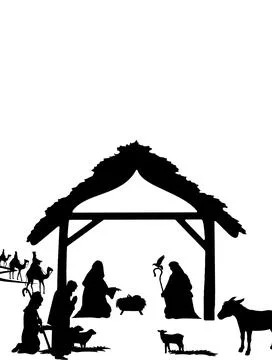 Nativity Silhouette Stock Illustration