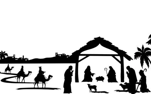 Nativity Silhouette Stock Illustration