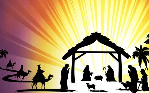 Nativity Silhouette Stock Illustration