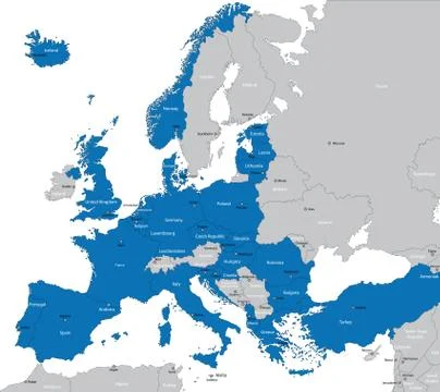 NATO in Europe Stock Illustration