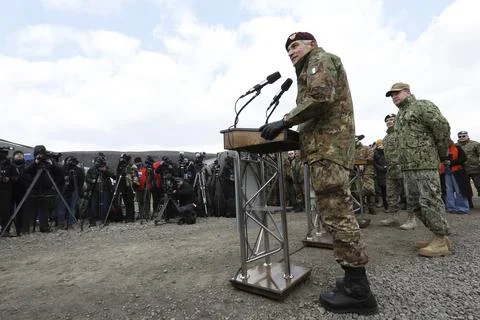 NATO exercise Steadfast Dart 2025 in Romania, Smardan - 19 Feb 2025 Foto stock
