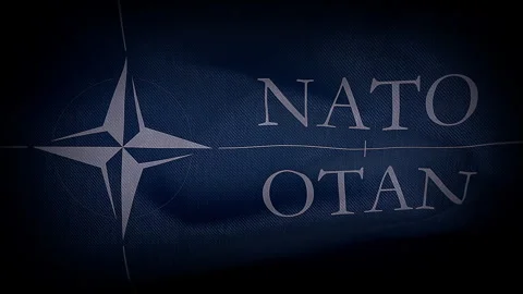 NATO Flag. Cinematic 3D Animation. Stock Footage 264533658