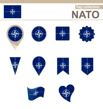 NATO Flag Collection Stock Illustration